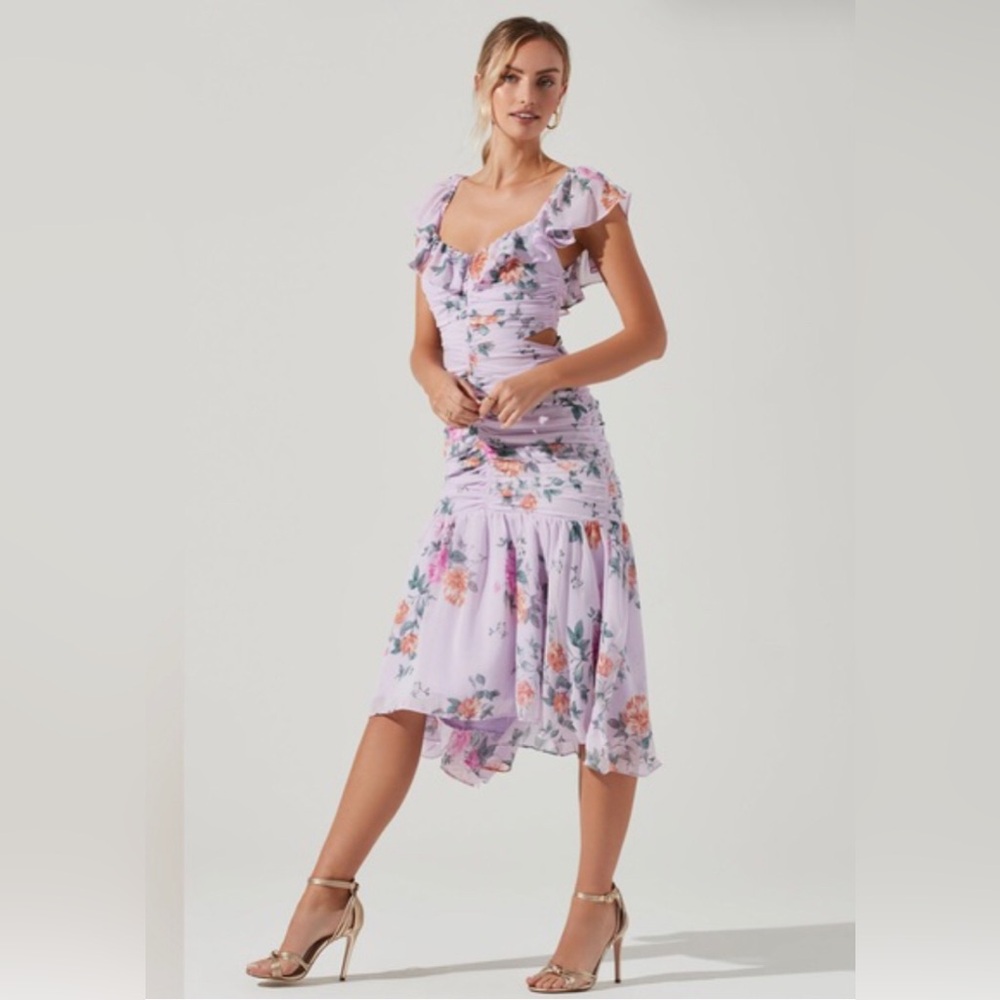 ASTR The Label Purple Floral Dress